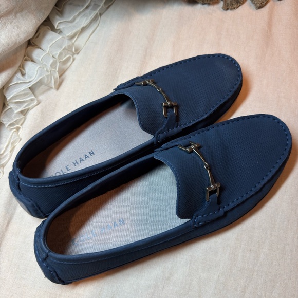 Cole Haan Men's Navy Slip-On Loafers - Picture 2 of 6
